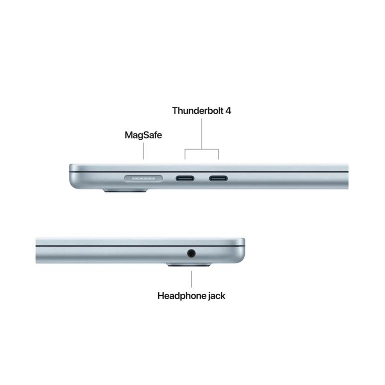 Macbook air 15.3" retina/apple m4 (cpu 10- core, gpu 10- core, neural engine 16- core)/24gb/512gb - sky blue - int kb (2025),  Laptopuri | electropc.ro