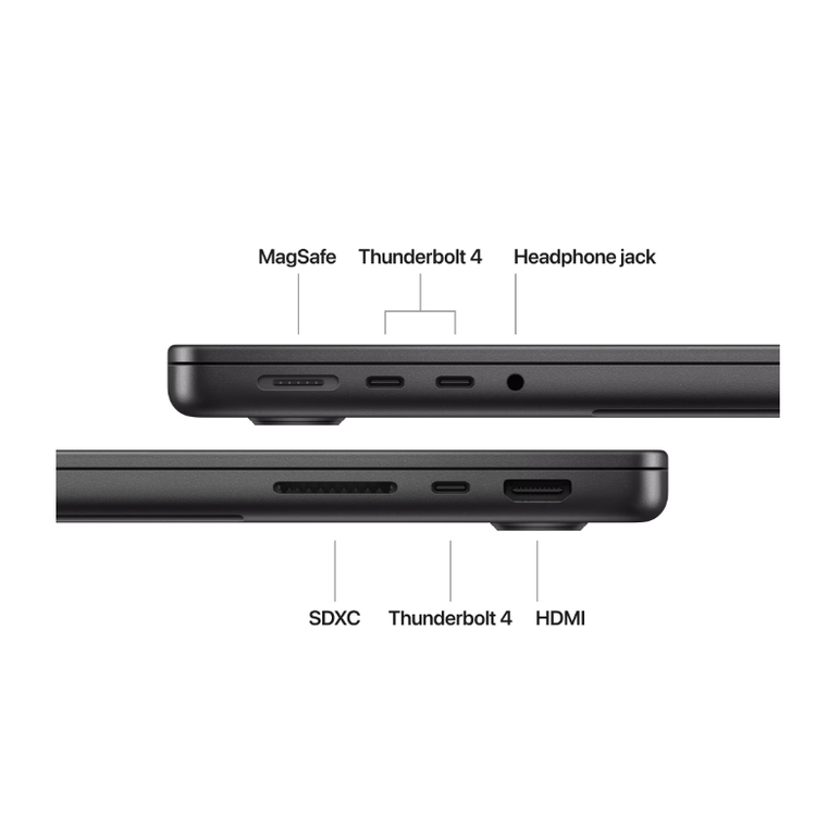 Macbook pro 14.2"/apple m4 (cpu 10-core, gpu 10-core, neural engine 16-core)/24gb/1tb - space black - int kb,  Laptopuri | electropc.ro