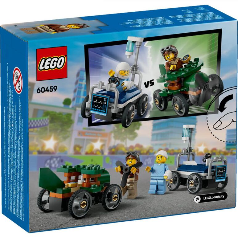 Pachet de curse avion vs. pat de spital, lego 60459,  Seturi de constructie | electropc.ro
