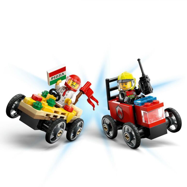 Pachet de curse furgoneta de pizz vs. camion de pompieri, lego 60458,  Seturi de constructie | electropc.ro