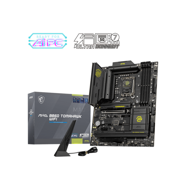 Placa de baza msi mag b860 tomahawk wifi lga1851, 4x ddr5, 1x hdmi 1x dp 1x type-c dp, 2x pcie x16 1x pcie x1, 3x m.2, 4x sata 6gb/s, atx,  Placi de baza | electropc.ro