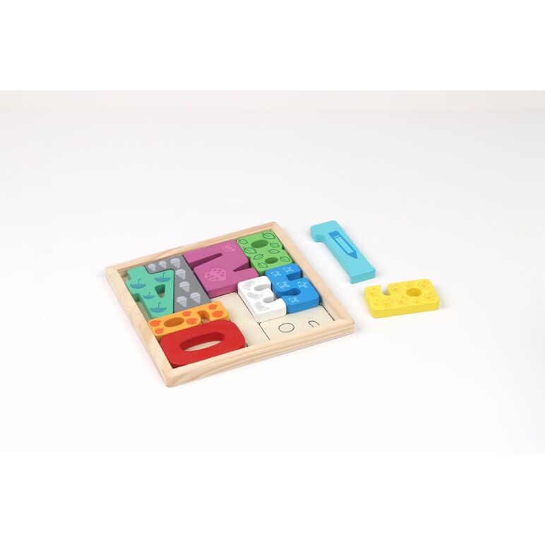 Puzzle din lemn cu numere, 12 piese,  Jocuri educative | electropc.ro