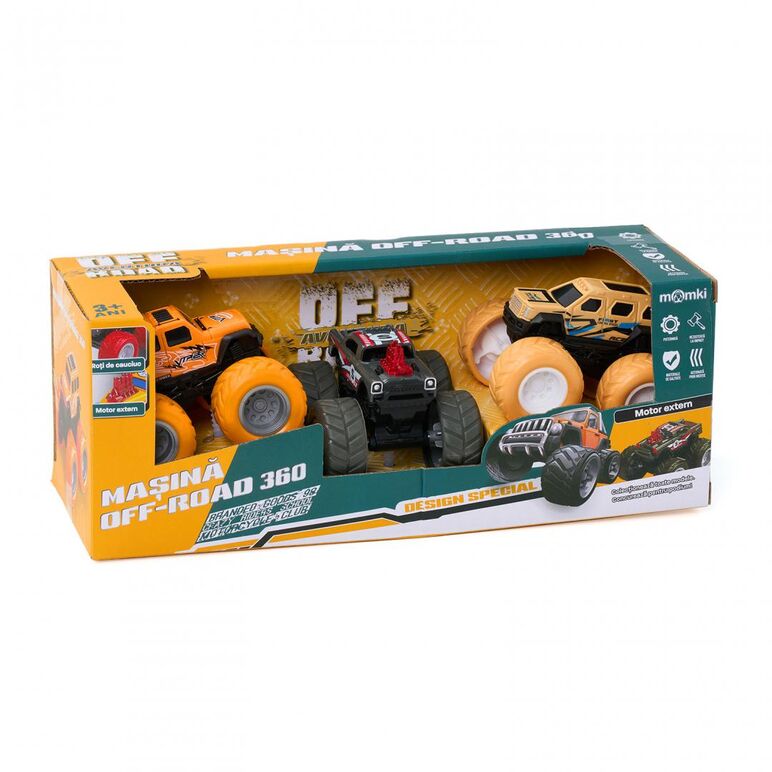Set 3 masini off-road-360 de grade, momki,  Masinute | electropc.ro