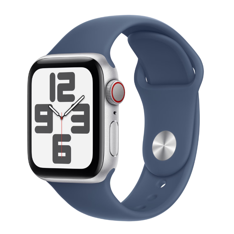 Apple watch se gps + cellular 40mm silver aluminium case with denim sport band - m/l,  SmartWatch-uri | electropc.ro