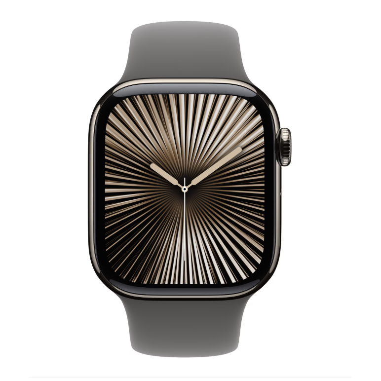 Apple watch series 10 gps + cellular 42mm natural titanium case with stone grey sport band - m/l,  SmartWatch-uri | electropc.ro