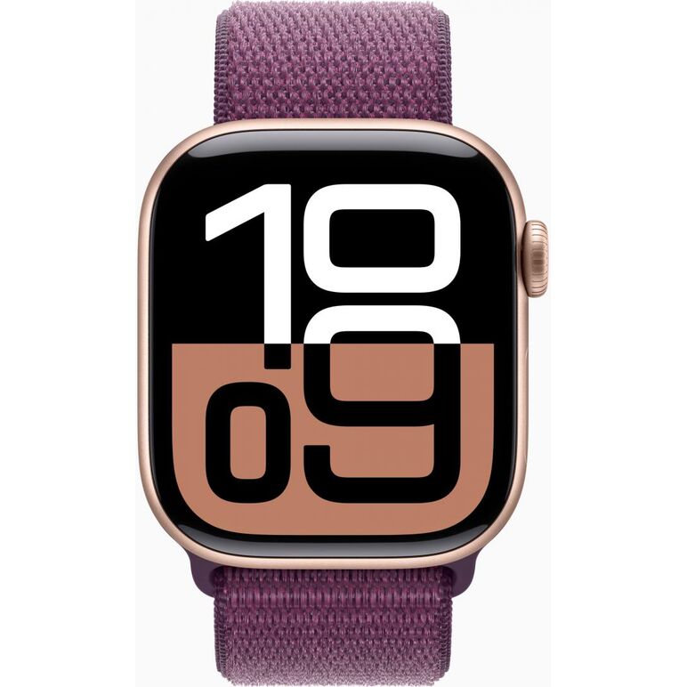 Apple watch series 10 gps + cellular 42mm rose gold aluminium case with plum sport loop,  SmartWatch-uri | electropc.ro