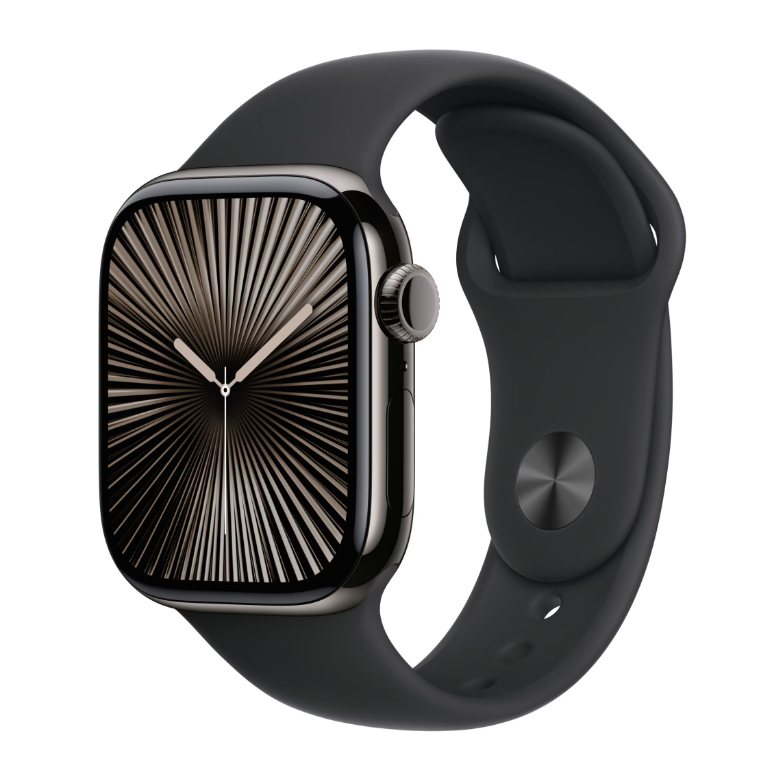 Apple watch series 10 gps + cellular 42mm slate titanium case with black sport band - m/l,  SmartWatch-uri | electropc.ro