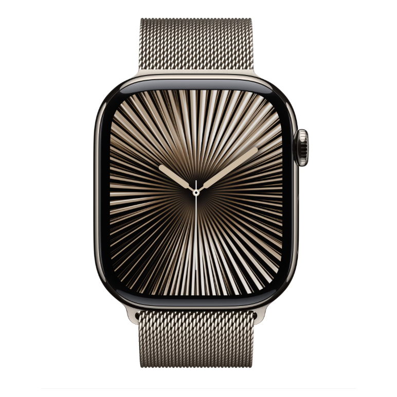 Apple watch series 10 gps + cellular 46mm natural titanium case with natural milanese loop - m/l,  SmartWatch-uri | electropc.ro