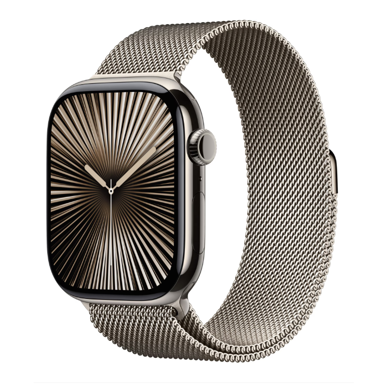 Apple watch series 10 gps + cellular 46mm natural titanium case with natural milanese loop - m/l,  SmartWatch-uri | electropc.ro