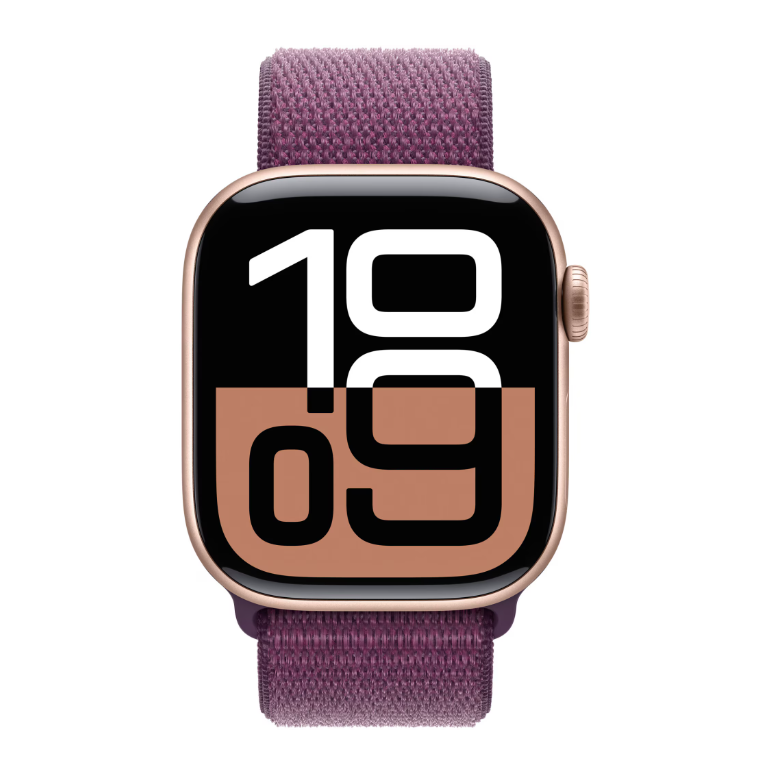 Apple watch series 10 gps 42mm rose gold aluminium case with plum sport loop,  SmartWatch-uri | electropc.ro