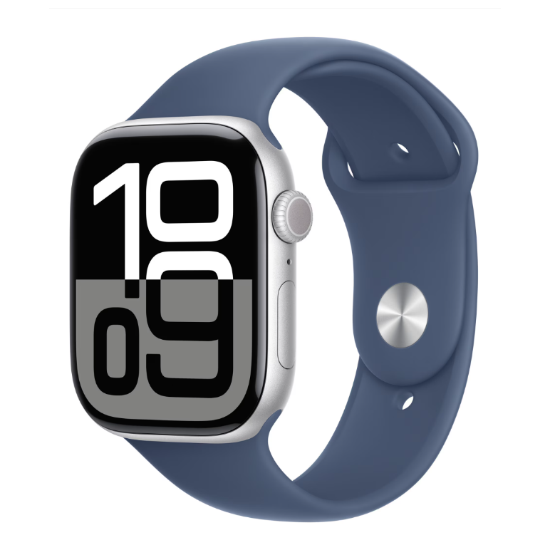 Apple watch series 10 gps 46mm silver aluminium case with denim sport band - s/m,  SmartWatch-uri | electropc.ro