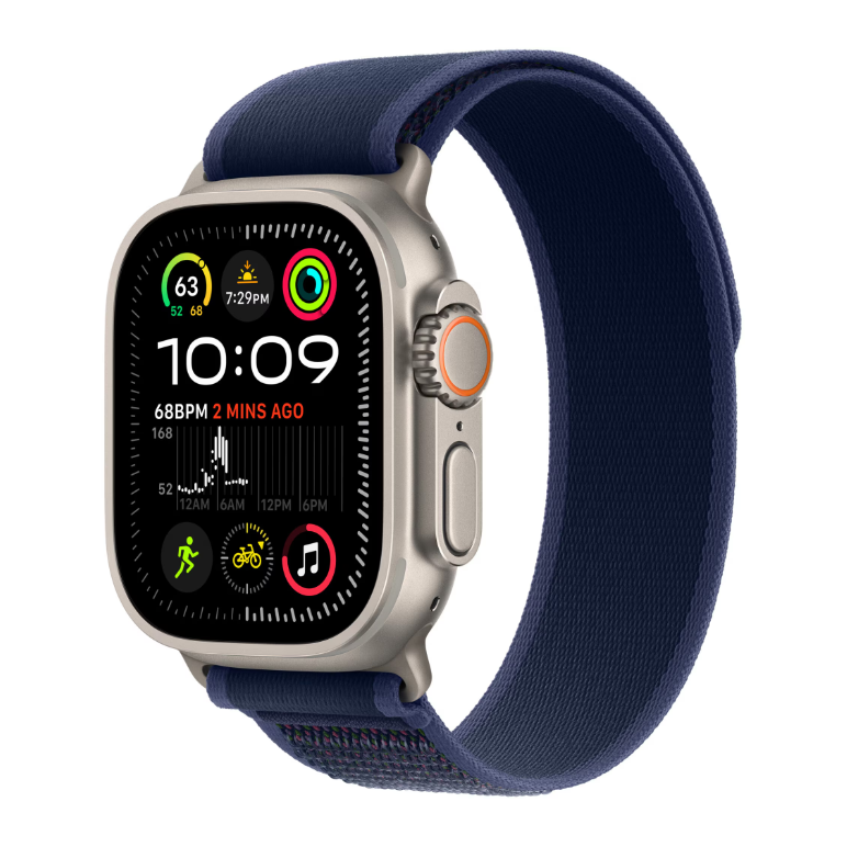 Apple watch ultra 2 gps + cellular 49mm natural titanium case with blue trail loop - s/m,  SmartWatch-uri | electropc.ro