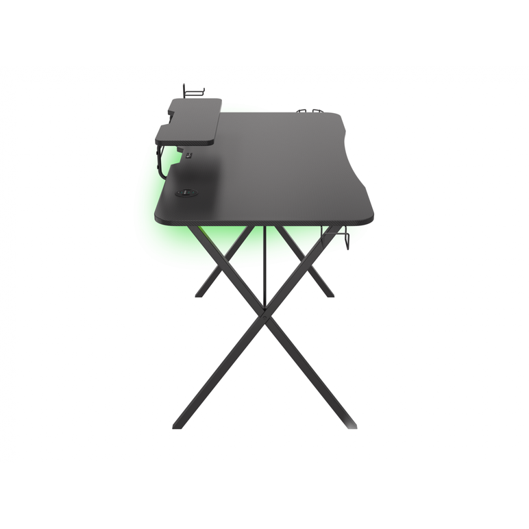Birou gaming genesis holm 300, mdf, suporta pana la 60kg, iluminare rgb, negru,  Birouri gaming | electropc.ro