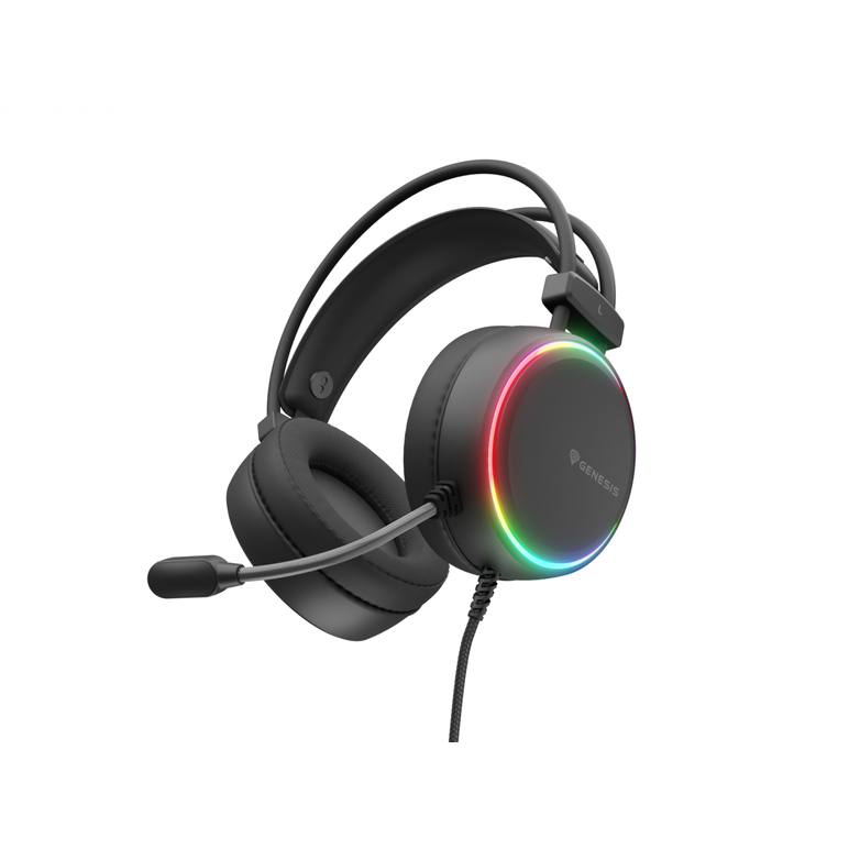 Casti gaming cu fir genesis neon 613 g2, sunet stereo, microfon, impendanta 32 ohm, frecventa raspuns 20 - 20.000 hz, lungime cablu 220 cm, iluminare rgb, frecventa raspuns microfon 10 hz - 10 khz, sensibilitate -42db, conectivitate 1x jack 3.5 mm trrs, n,  Casti audio | electropc.ro