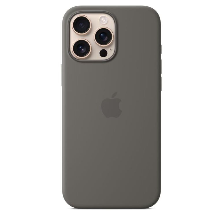 Iphone 16 pro max silicone case with magsafe - stone gray,  Accesorii | electropc.ro