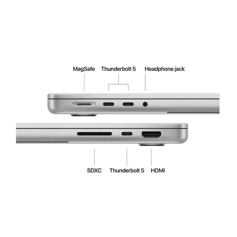 Macbook pro 14.2"/apple m4 pro (cpu 12-core, gpu 16-core, neural engine 16-core)/24gb/512gb - silver - int kb,  Laptopuri | electropc.ro