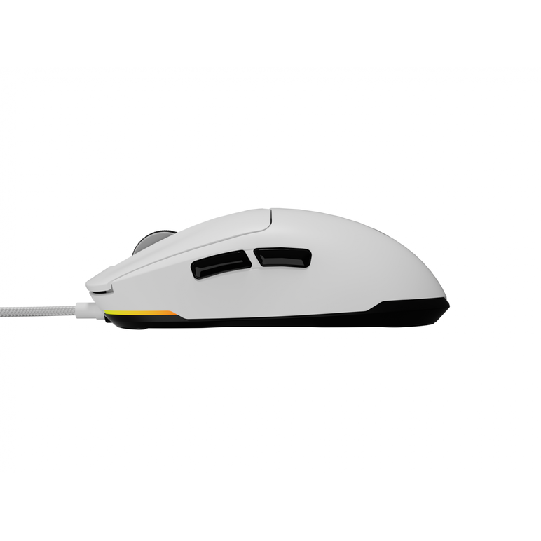 Mouse gaming cu fir gensesis krypton 660, interfata usb, 12000 dpi, 6 butoane, iluminare rgb, alb,  Mouse | electropc.ro