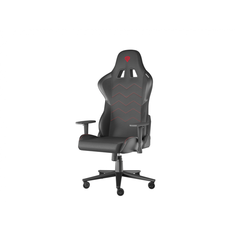 Scaun gaming genesis nitro 550 g2, material synthetic pu + textil, reglabil pe inaltime, greutate maxima suportata 150 kg, inaltime scaun reglabil 46.5 - 53.5 cm, spatar ajustabil 150°, dimensiuni roti 60mm, negru,  Scaune gaming | electropc.ro