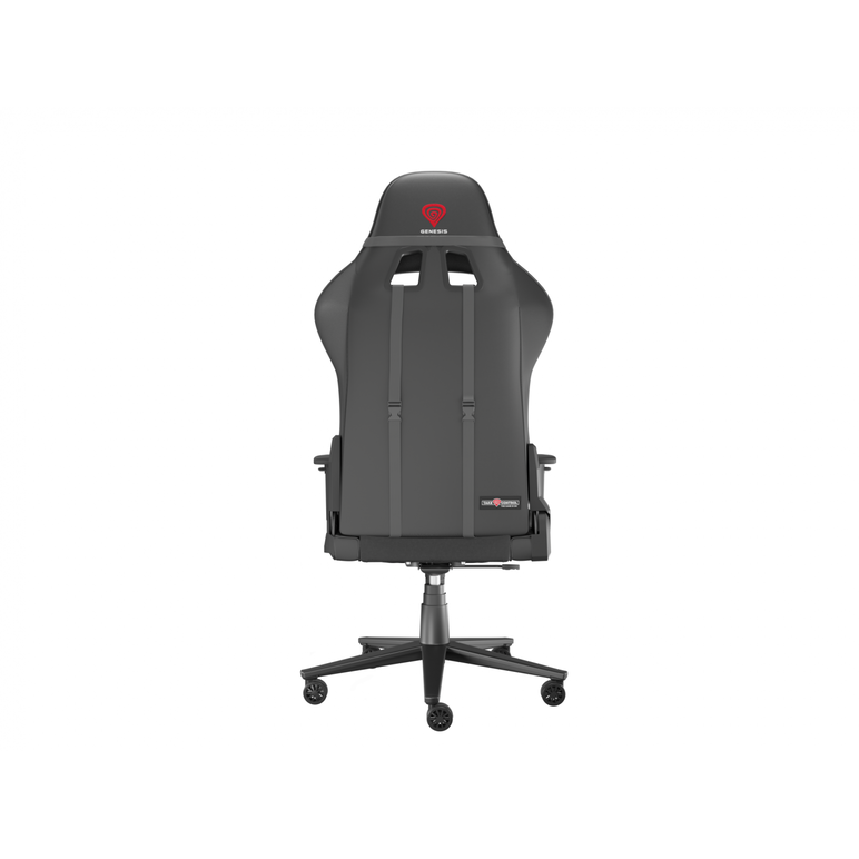 Scaun gaming genesis nitro 550 g2, material synthetic pu + textil, reglabil pe inaltime, greutate maxima suportata 150 kg, inaltime scaun reglabil 46.5 - 53.5 cm, spatar ajustabil 150°, dimensiuni roti 60mm, negru,  Scaune gaming | electropc.ro