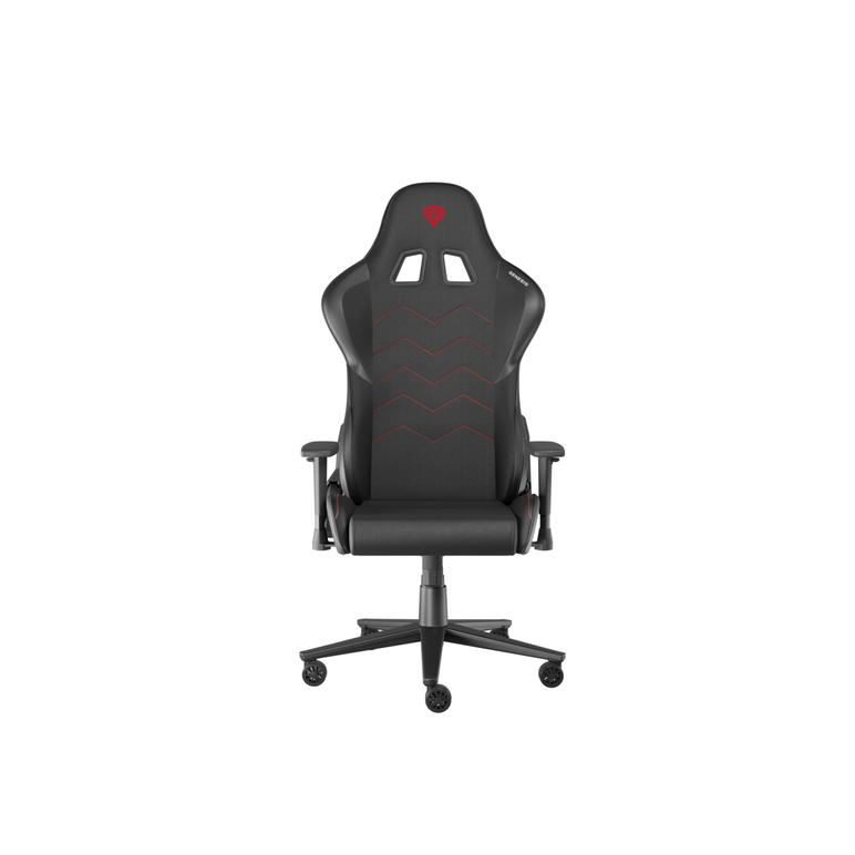 Scaun gaming genesis nitro 550 g2, material synthetic pu + textil, reglabil pe inaltime, greutate maxima suportata 150 kg, inaltime scaun reglabil 46.5 - 53.5 cm, spatar ajustabil 150°, dimensiuni roti 60mm, negru,  Scaune gaming | electropc.ro
