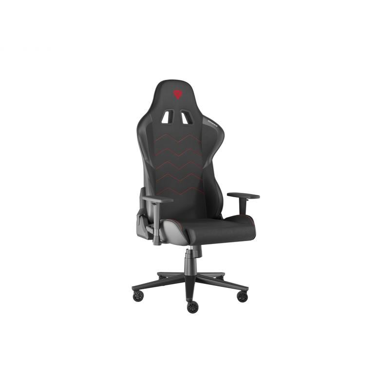 Scaun gaming genesis nitro 550 g2, material synthetic pu + textil, reglabil pe inaltime, greutate maxima suportata 150 kg, inaltime scaun reglabil 46.5 - 53.5 cm, spatar ajustabil 150°, dimensiuni roti 60mm, negru,  Scaune gaming | electropc.ro