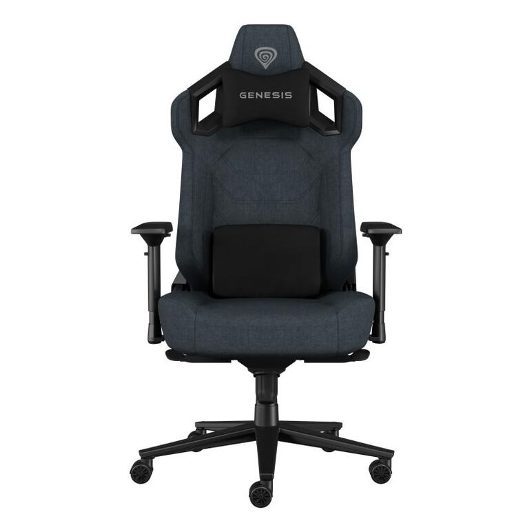 Scaun gaming genesis nitro 800, material textil, reglabil pe inaltime, greutate maxima suportata 150 kg, inaltime scaun reglabil 47 - 53 cm, spatar ajustabil 135°, dimensiuni roti 60mm,  echipat cu piston cu gaz clasa 4, manere 4d, negru,  Scaune gaming | electropc.ro