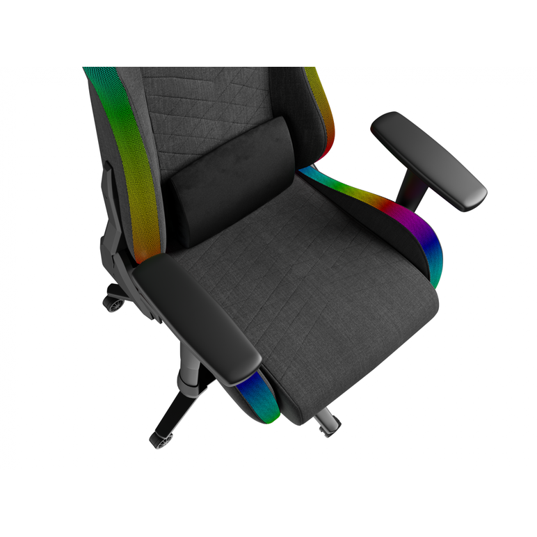 Scaun gaming genesis trit 660, material textil, iluminare rgb, suporta pana la 150 kg, inaltime reglabila, spatar ajustabil, gri,  Scaune gaming | electropc.ro