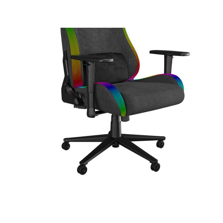 Scaun gaming genesis trit 660, material textil, iluminare rgb, suporta pana la 150 kg, inaltime reglabila, spatar ajustabil, gri,  Scaune gaming | electropc.ro
