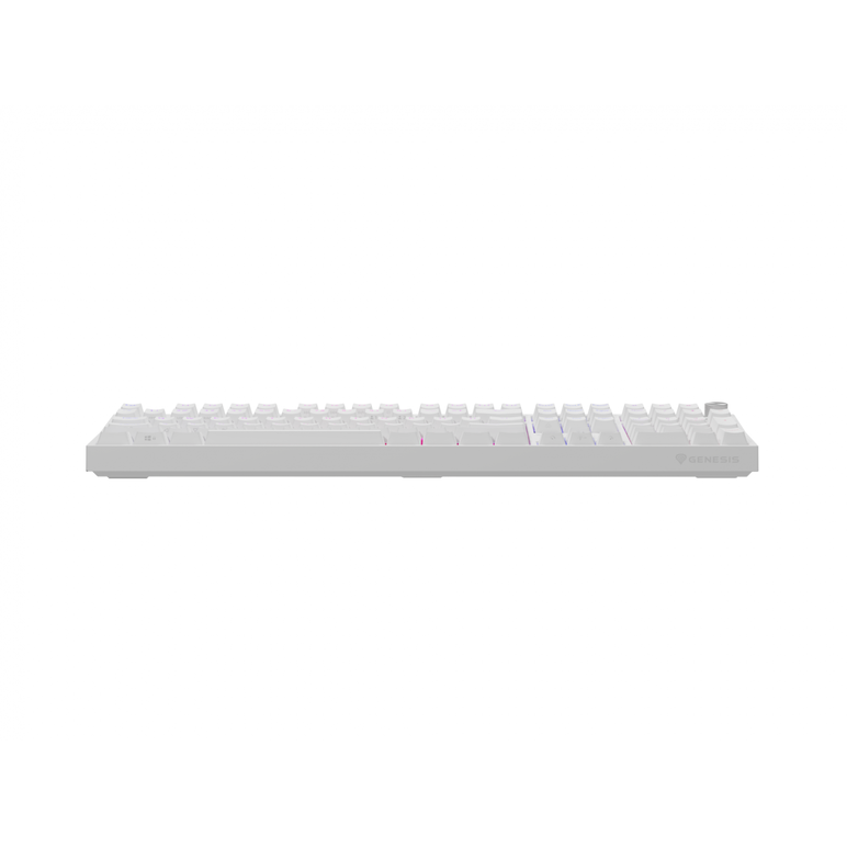Tastatura gaming mecanica cu fir genesis thor 404, iluminare rgb, 107 taste, 11 butoane multimedia, alb,  Tastaturi | electropc.ro