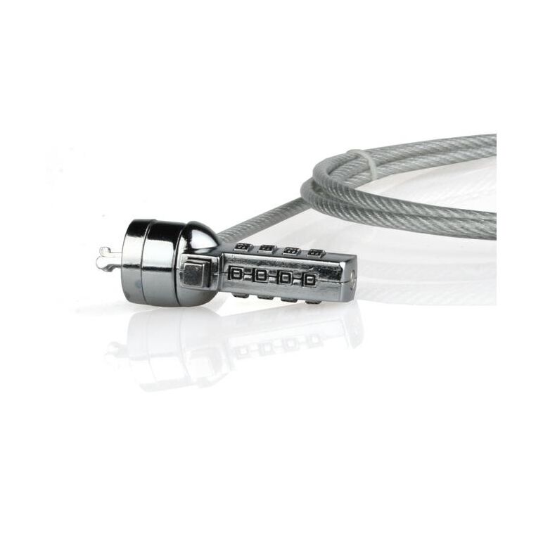 Cablu de securitate laptop natec, lungime cablu 180 cm, material metal, gri,  Cabluri periferice | electropc.ro