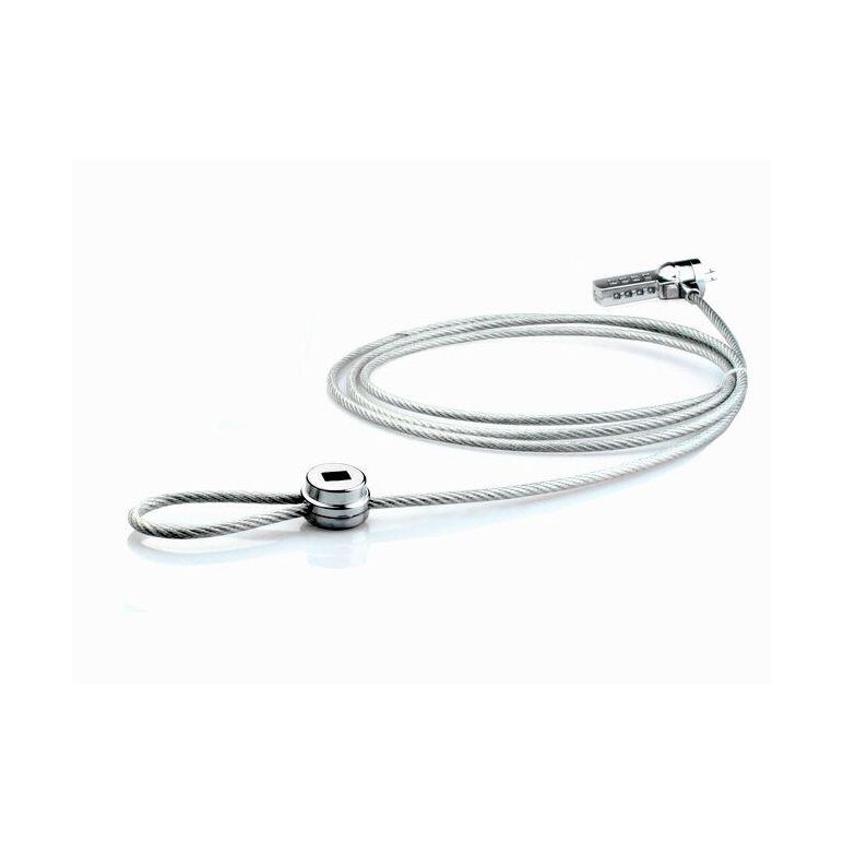 Cablu de securitate laptop natec, lungime cablu 180 cm, material metal, gri,  Cabluri periferice | electropc.ro