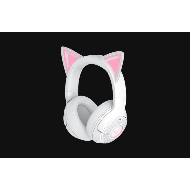 Casti razer kraken kitty v2 bluetooth 5.2quartz edition, interfata usb- a, sensibilitate 92.5 db spl / mw @ 1khz si sensibilitate microfon 42 dbv /pa, alb,  Casti audio | electropc.ro