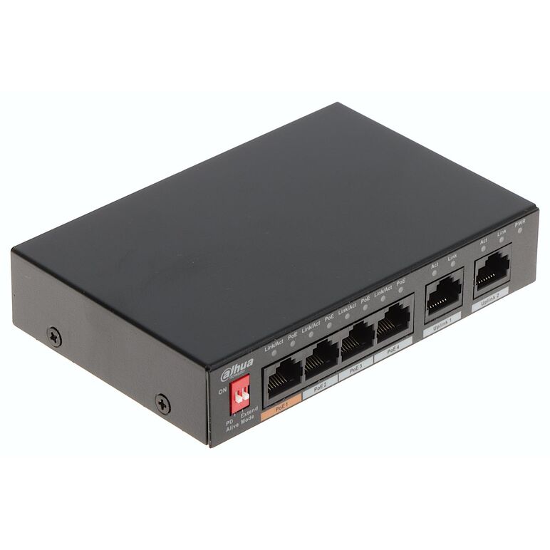 Dahua switch 6p 10/100 4poe ports switch unmaneged cu 6 porturi 10/100mbps cu 4 porturi poe > suportă standardele ieee802.3, ieee802.3u, ieee802.3ab și ieee802.3x > autoadaptare mdi/mdix > portul rj-45 acceptă autoadaptarea 10/100 mbps și confirmă standar,  Switch-uri | electropc.ro