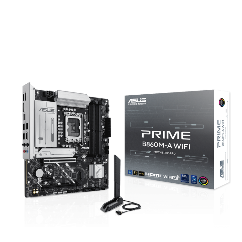 Placa de baza asus prime b860m-a wifi lga1851, 4x ddr5, 2x dp 1x hdmi, 1x pcie 5.0 x16 1x pcie 4.0 x16 1x pcie 4.0 x1, 2x m.2, 4x sata 6gb/s, matx,  Placi de baza | electropc.ro