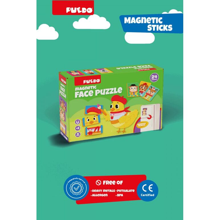 Puzzle magnetic din spuma eva cu feȚe, puedo,  Puzzle | electropc.ro