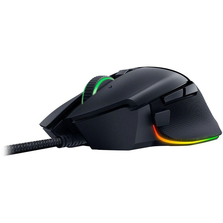 Razer basilisk v3 35k, cu fir, bluetooth, rezolutie maxima 35000 dpi, 11 butoane programabile, autonomie pana la 140h (mod wireless, miscare constanta la 1000hz),  pana la 210h (mod bluetooth),  iluminare razer chroma™ rgb, senzor focus pro 35k optical se,  Mouse | electropc.ro