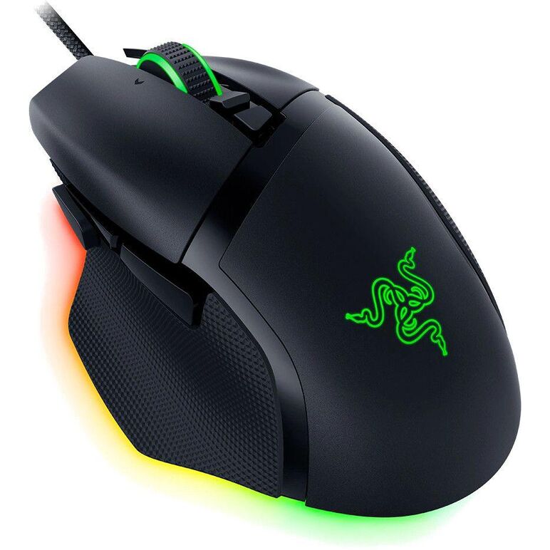 Razer basilisk v3 35k, cu fir, bluetooth, rezolutie maxima 35000 dpi, 11 butoane programabile, autonomie pana la 140h (mod wireless, miscare constanta la 1000hz),  pana la 210h (mod bluetooth),  iluminare razer chroma™ rgb, senzor focus pro 35k optical se,  Mouse | electropc.ro