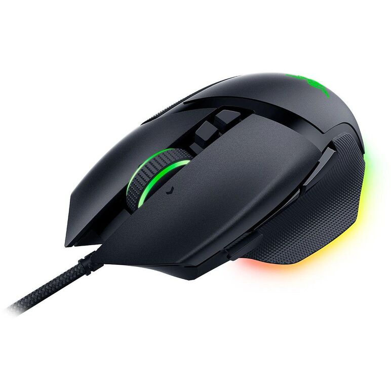 Razer basilisk v3 35k, cu fir, bluetooth, rezolutie maxima 35000 dpi, 11 butoane programabile, autonomie pana la 140h (mod wireless, miscare constanta la 1000hz),  pana la 210h (mod bluetooth),  iluminare razer chroma™ rgb, senzor focus pro 35k optical se,  Mouse | electropc.ro
