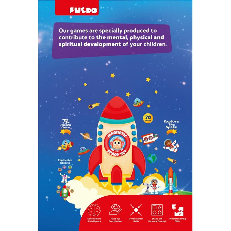 Set magnetic din spuma eva, spatiul cosmic, puedo,  Puzzle | electropc.ro