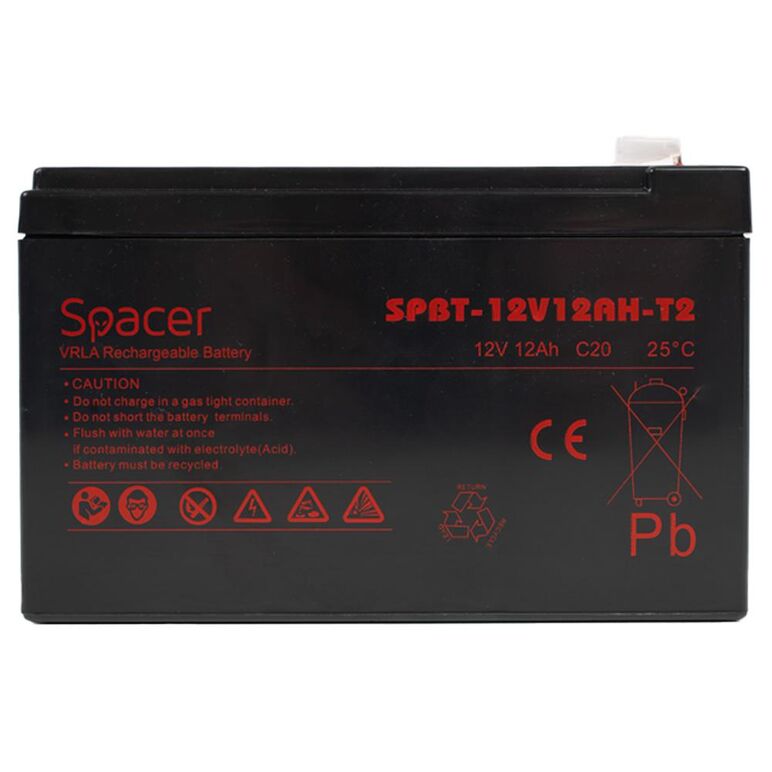 Acumulator ups spacer 12v/12ah, negru,  Accesorii UPS-uri | electropc.ro