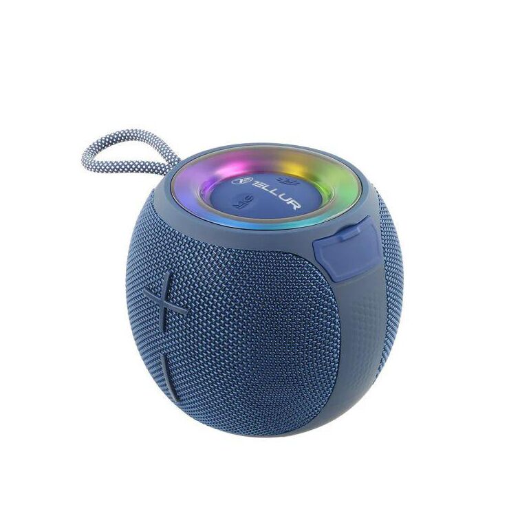 Boxa portabila bluetooth tws tellur mirage, putere rms 12w, baterie 2000mah, autonomie baterie 7 ore, albastru,  Sisteme audio | electropc.ro