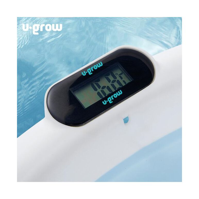 Cadita cu pernuta pentru bebelusi, termometru digital incorporat, pliabila, dop se scurgere, picioare anti-alunecare , blue, u-grow,  Cadite bebe si accesorii baie | electropc.ro