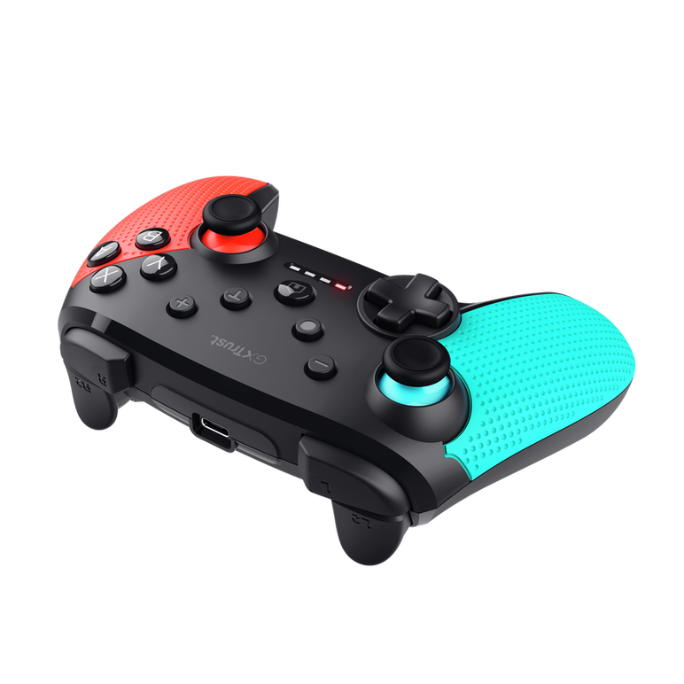 Controller wireless trust muta pentru consola nintendo switch, 15 butoane, controale: a, b, x, y, l1, l2, l3, r1, r2, r3, reset, 8-way, start, select, d-input, multicolor,  Accesorii console & PC | electropc.ro
