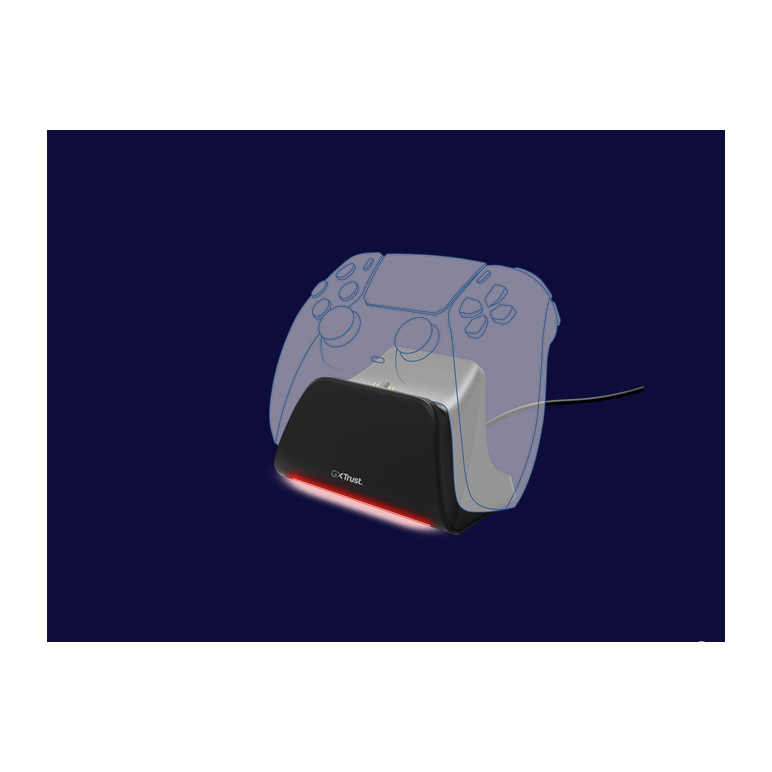 Incarcator pentru controller ps5 trust gxt 255, material abs, negru,  Incarcatoare telefoane | electropc.ro