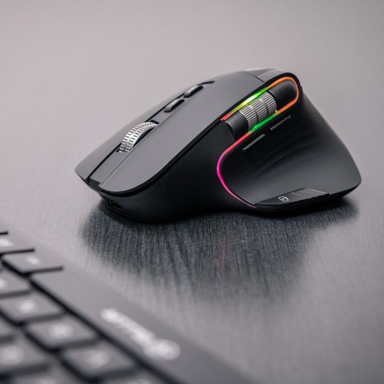 Mouse wireless tellur shade, silent click, rezolutie maxima 3200 dpi, iluminare rgb, negru,  Mouse | electropc.ro