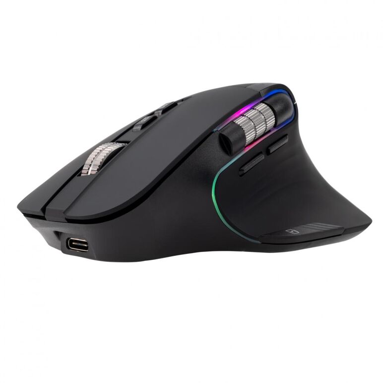 Mouse wireless tellur shade, silent click, rezolutie maxima 3200 dpi, iluminare rgb, negru,  Mouse | electropc.ro