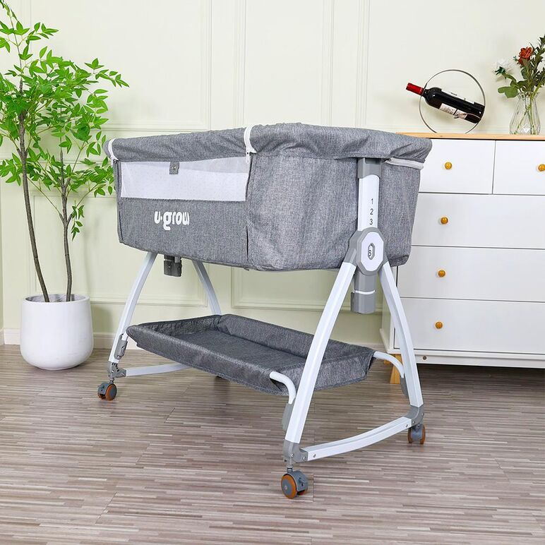 Patut 2 in 1 co-sleeper cu functie de leagan, u-grow,  Mobilier camera copii | electropc.ro