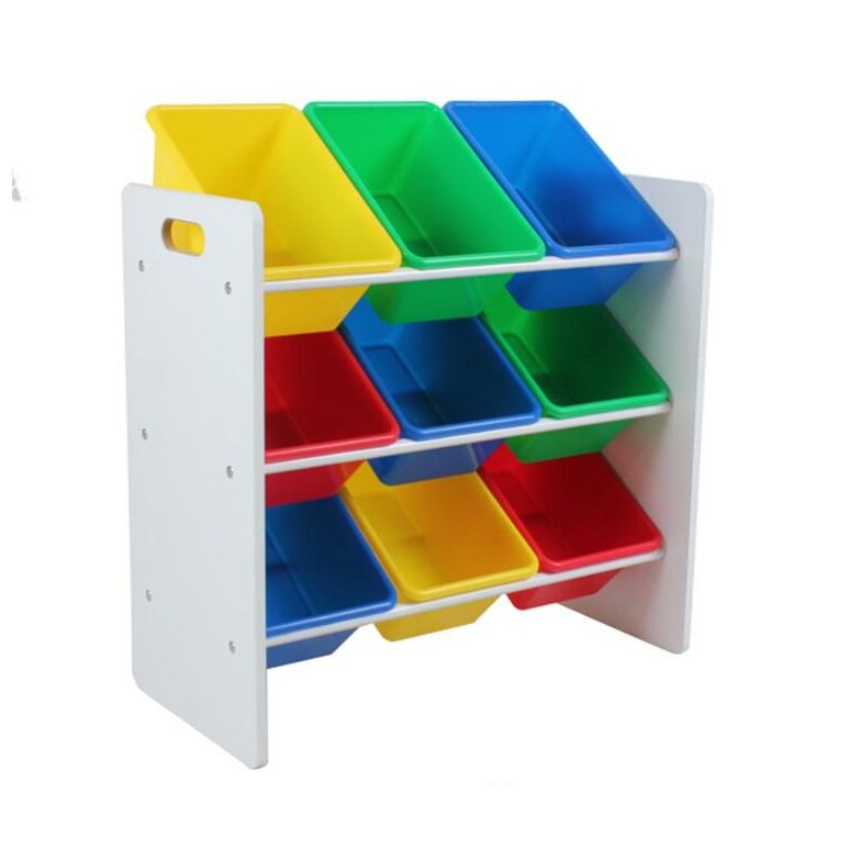 Raft depozitare jucarii cu 9 cosuri multicolore, u-grow,  Mobilier camera copii | electropc.ro