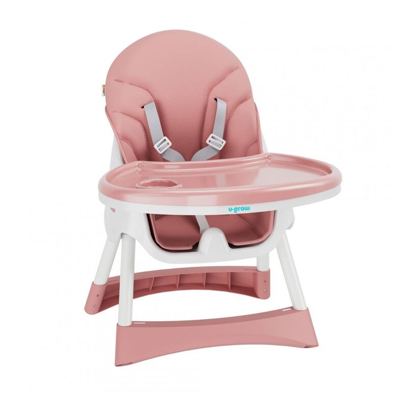 Scaun de masa 2 in 1, pliabil, roz, u-grow,  Scaune de masa bebe | electropc.ro