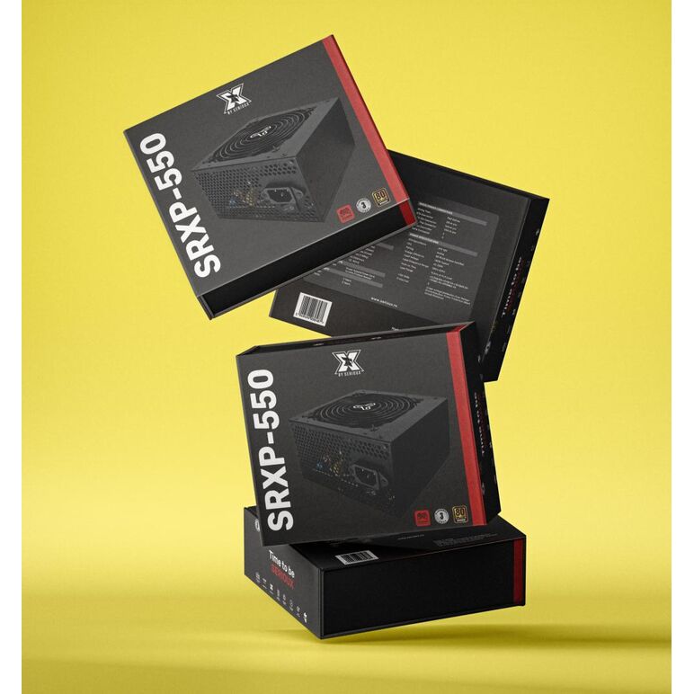 Sursa serioux energy 550w, ventilator 12cm, atx, material metal, cabluri: 20+4-pin, 1x4+4-pin, 2x6+2-pin, negru,  Surse PC | electropc.ro
